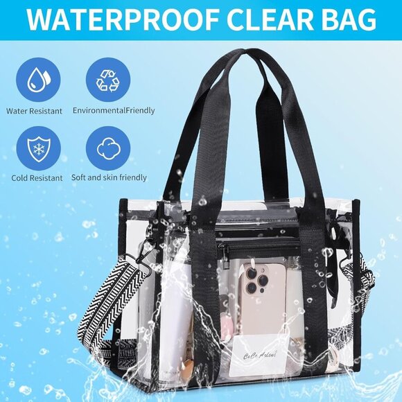 Durable Clear Bag with Inner & Outer Zipper for Concerts & Sports - Medium - Picture 6 of 7